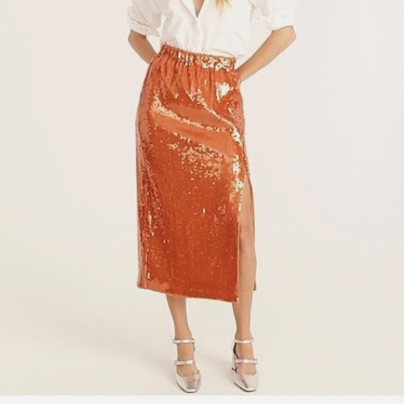 J.Crew pull on sequin midi skirt - Picture 2 of 10